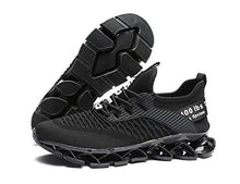 Load image into Gallery viewer, Vooncosir Men's Fashion Sneakers Breathable Mesh Running Shoes Blade Non Slip Soft Sole Casual Athletic Lightweight Walking Shoes(6.5,All Black)