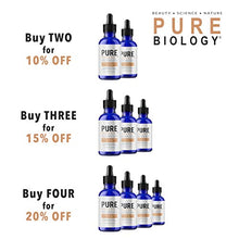 Load image into Gallery viewer, Pure Biology Premium Vitamin C Serum for Face with Hyaluronic Acid & Vitamin E, Brightening Antioxidant Serum for Face, Acne and Dark Spot Corrector, Skin Care for Men & Women (1 oz)
