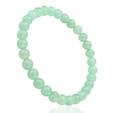 Load image into Gallery viewer, jennysun2010 Handmade Natural Green Aventurine Gemstone Smooth Round Loose Beads 6mm Stretchy Bracelet Healing 7'' Inches Wrist ( 30pcs Beads in The Bracelet )