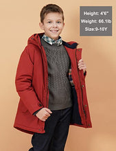 Load image into Gallery viewer, maoo garden Boys Winter Coat Kids Heavyweight Sherpe Lined Jacket Cotton Windproof Anorak Jacket Red 7-8Y