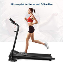 Load image into Gallery viewer, GYMAX Folding Treadmill, Electric Motorized Running Walking Machine with LCD Monitor & Cup Holder, Portable Easy Assembly Treadmill for Home Office Apartment