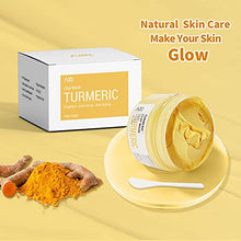 Load image into Gallery viewer, ANAIRUI Turmeric Vitamin C Face Mask, Clay Facial Mask with Vitamin C E for Radiant Skin, Acne Control and Refining Pores 4.05 Oz
