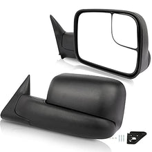 Load image into Gallery viewer, ECCPP Black Manual Adjusted Side View Mirror Tow Towing Mirrors Left & Right Pair Set Replacement fit for 94-01 Dodge Ram 1500, 94-02 Ram 2500 3500 Truck