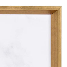 Load image into Gallery viewer, Kate and Laurel Calter Framed Decorative Magnetic Bulletin Board with Classic Glam Cararra Marble Design, 21.5x27.5, Gold