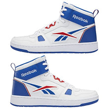 Load image into Gallery viewer, Reebok Unisex Resonator Mid Basketball Shoe, White/Vector Blue/Vector Red, 10.5 US Men