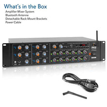 Load image into Gallery viewer, 8-Channel Wireless Bluetooth Power Amplifier - 4000W Rack Mount Multi Zone Sound Mixer Audio Home Stereo Receiver Box System w/ RCA, USB, AUX - For Speaker, PA, Theater, Studio/Stage - Pyle PT8050CH