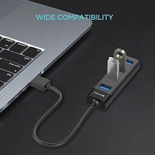 Load image into Gallery viewer, 4-Port USB 3.0 Hub, KEYMOX Compact Size Data USB Hub for MacBook, Mac Pro, Mac Mini, iMac, Surface Pro, XPS, PC, Flash Drive, Mobile HDD (Charging Not Supported)