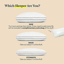 Load image into Gallery viewer, Coop Home Goods - Eden Adjustable Pillow - Shredded Memory Foam with Cooling Gel - Lulltra Washable Cover from Bamboo Derived Rayon - CertiPUR-US/GREENGUARD Gold Certified (Queen)