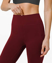 Load image into Gallery viewer, PHISOCKAT High Waist Yoga Pants with Pockets, Tummy Control Yoga Pants for Women, Workout 4 Way Stretch Yoga Leggings (Wine, Medium)