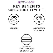Load image into Gallery viewer, OZNaturals Anti Aging Eye Gel: Super Youth Eye Gel for Men and Women - Under Eye Treatment for Bags, Wrinkles, Crows Feet, Dark Circles, and Puffiness - Day and Night Anti Wrinkle Eye Gel - 0.5 Fl Oz