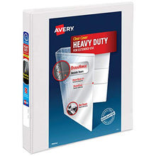 Load image into Gallery viewer, Avery Heavy Duty View 3 Ring Binder,1" One Touch Slant Ring, Holds 8.5" x 11" Paper, 1 White Binder (79799)
