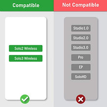 Load image into Gallery viewer, SoloWIT Earpads Cushions Replacement for Beats Solo 2 & Solo 3 Wireless On-Ear Headphones, Ear Pads with Soft Protein Leather, Added Thickness - White