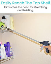 Load image into Gallery viewer, Vive Suction Cup Reacher Grabber - 32" Heavy Duty Mobility Grip Hand Aid - Handle Tool Light Bulb Remover, iPad Pickup, Long Handled Trash Litter Picker, Garbage Garden Nabber Extender - Handicap Arm