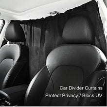 Load image into Gallery viewer, Ovege Car Divider Curtains Sun Shade-Privacy Travel Nap Night Car Camping Detachable Simple Curtain(Black)