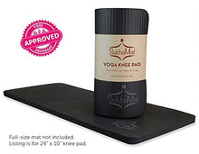 Load image into Gallery viewer, SukhaMat Yoga Knee Pad - New! 15mm (5/8") Thick - The Best Yoga Knee pad for a Pain Free Fitness Exercise Workout. Cushions Pressure Points. Complements Your Full-Size Yoga mat. (Black)