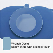 Load image into Gallery viewer, Baby Silicone Suction Plate,Toddler Divided Dish,Kids Silicone Placemat Fits Most Highchair Trays, Microwave Dishwasher Safe (Blue)