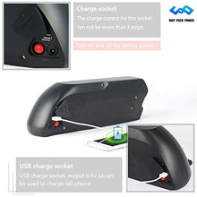 Load image into Gallery viewer, 36V 15AH Ebike Battery with USB Charge Socket,Lithium ion Electric Bike Battery for 500W Bike Motor,Waterproof Shell