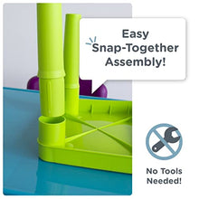 Load image into Gallery viewer, Humble Crew, Blue Table & Red/Green/Yellow/Purple Kids Lightweight Plastic Table and 4 Chairs Set, Square