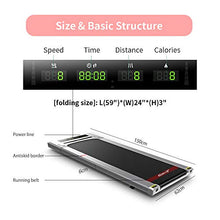 Load image into Gallery viewer, RHYTHM FUN Treadmill Under Desk Treadmill Folding Portable Walking Treadmill with Wide Tread Belt Super Slim Mini Quiet Slow Running Treadmill with Smart Remote and Workout App for Home and Office