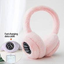 Load image into Gallery viewer, MatureGirl Winter Warm Velvet Bluetooth Headset, Unisex Wireless Stereo Gaming Headphones Head-Mounted Earphones Music Computer Game Over Ear Headphones for Kids Adult (Pink)