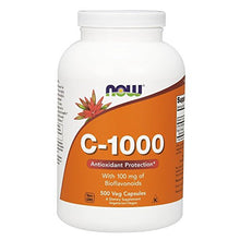 Load image into Gallery viewer, NOW Supplements, Vitamin C-1,000 with 100 mg of Bioflavonoids, Antioxidant Protection*, 500 Veg Capsules