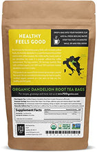 Load image into Gallery viewer, Organic Roasted Dandelion Root Tea Bags | 100 Tea Bags | Eco-Conscious Tea Bags in Kraft Bag | Raw from Croatia | by FGO
