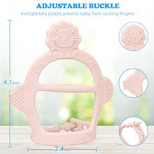 Load image into Gallery viewer, TitaCare Silicone Infant Rattling Mushroom Baby Teether Toys and 2Pcs Prevent Finger Chewing Baby Teething Toys Set, BPA Free Molar Tool (pink2)
