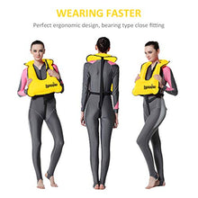 Load image into Gallery viewer, Inflatable Snorkeling Vest Adult Snorkel Vests Free Diving Safety Jackets Yellow
