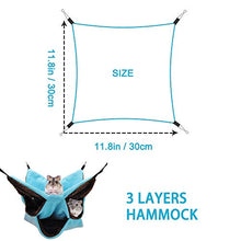 Load image into Gallery viewer, Sunhoo Small Pet Cage Hammock,Rat Hammock for Cage Small Animals 3 Tier Hanging Bed Guinea Pigs Pet Nap Sack Ferret Hamster Chinchilla Parrot Sugar Glider Ferret Squirrel Hideout, Accessories Bedding