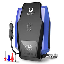 Load image into Gallery viewer, VacLife Portable Air Compressor for Car Tires, DC 12V Air Compressor Tire Inflator, Tire Pump with LED Light, Digital Air Pump For Car Tires, Bicycle and Other Inflatables,Bule