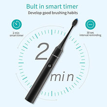 Load image into Gallery viewer, Electric Toothbrush, Rechargeable Power Sonic Toothbrush with 40000VPM, 5 Optional Modes, Smart Timers&2 DuPont Brush Heads, Electronic Toothbrush for Adults with Travel Case, IPX7 Waterproof