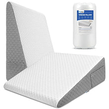 Load image into Gallery viewer, Forias Wedge Pillow for Sleeping 7.5" Bed Wedge Pillow for After Surgery Triangle Pillow Wedge for Acid Reflux Gerd Snoring Bed Elevation, Air Layer Wedge Cover | Memory Foam Top-Only One Wedge Pillow