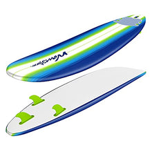 Load image into Gallery viewer, Wavestorm 8ft Classic Longboard Surfboard (Blue Green) (AZ21-WSSF800-SGN-1PK)