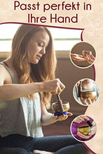 Load image into Gallery viewer, Tibetan Singing Bowl Set by Ohm Store — Meditation Sound Bowl and Wooden Striker with Lokta Gift Box — Hand Hammered Nepali Instrument for Yoga, Chakra Healing and Stress Relief