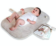 Load image into Gallery viewer, MoBaby Portable Changing Pad, Luxurious Soft-as-Suede Change Clutch, Oeko-TEX Certified, Machine Washable, Chic & Cushioned for Baby, Infant, Newborn, Cream Color