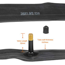 Load image into Gallery viewer, GES 26 Inch Bike Tubes, 26x1.9/1.95/2/2.1/2.125 Inch Bicycle Tube for 32mm Schrader Valve MTB, 26 x 1.95 Bike Tubes with 2 Tire Levers, 2 Pack Bike Tire Tubes 26 x 2.125