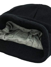 Load image into Gallery viewer, EMF Protection Hat Radiation Blocking Beanie by Halsa. Silver Fabric. High Shielding Efficiency. Blocks Radiation from Cell Phones, WiFi, Smart Meters, Power Lines, Microwaves and More. Black.