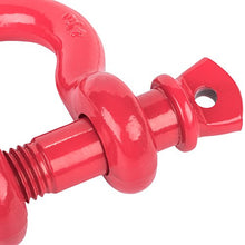 Load image into Gallery viewer, FieryRed 3/4" D Ring Shackle (2 Pack) 22,046Ibs Break Strength with 7/8" Locking Pin and Black Isolator & Washer Kits for use With Tow Strap, Winch & Bubba Rope