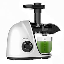 Load image into Gallery viewer, Juicer Machines, Jocuu Slow Masticating Juicer Extractor, Cold Press Juicer Easy to Clean, for Vegetables and Fruits, Two Speed Modes, Reverse Function, Quiet Motor, with Brush and Recipes, White