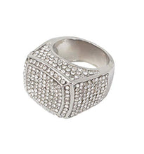 Load image into Gallery viewer, Charles Raymond Bling Bling Hip Hop Iced Out Luxury Men's Ring - 444 (Silver, 12)