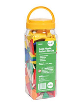 Load image into Gallery viewer, edxeducation Plastic Pattern Blocks - Set of 250 - Early Geometry Skills - Math Manipulative for Shape Recognition, Symmetry, Patterning and Fractions - Ages 4+