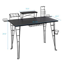 Load image into Gallery viewer, Atlantic Gaming Original Gaming Desk - 32 inch TV Stand, Charging Station, Speaker/5 Game/Controller/Headphone Storage