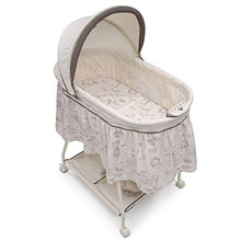Load image into Gallery viewer, Delta Children Deluxe Sweet Beginnings Bedside Bassinet - Portable Crib with Lights and Sounds, Playtime Jungle, 33x17x45 Inch (Pack of 1)