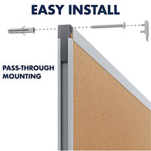 Load image into Gallery viewer, Mead Corkboard, Framed Bulletin Board, 3' x 2', Cork Board, Aluminum Frame (85361)