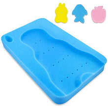 Load image into Gallery viewer, HALLO Baby Bath Sponge Soft Infant Bath Mat Newborn Cushion Odor Free (Blue)
