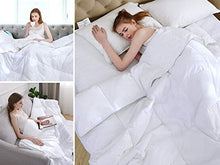 Load image into Gallery viewer, Maple Down Duvet Insert King Size, Down Alternative Comforter Quilted with Corner Tabs for All Season, Soft & Breathable Cotton Surface Machine Washable White