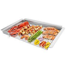 Load image into Gallery viewer, Unicook Grill Topper, Vegetable Grill Basket, Warp-Free Stainless Steel Grill Pan for Grilling Veggie Seafood Meat and Kabob, Heavy Duty BBQ Tray Accessories, Rectangular 16x11 inch