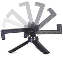 Load image into Gallery viewer, Phone Tripod Stand, Mini, Portable, Universal & Heavy Duty, Adjustable Mount, Steady with Protective Padding Under its Legs, for Android, iPhone, DSLRs and GoPro.