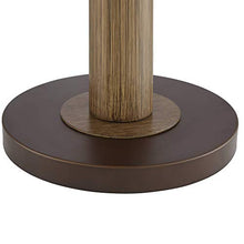 Load image into Gallery viewer, Terrence Rustic Farmhouse Floor Lamp Oil Rubbed Bronze Faux Wood Wire Cage Oatmeal Fabric Drum Double Shade for Living Room Reading Bedroom Office - Franklin Iron Works
