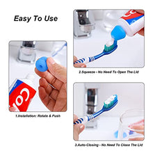 Load image into Gallery viewer, 6 Pack Toothpaste Cap, Tnvee Self Closing Toothpaste Squeezer Dispenser for Kids and Adults in Bathroom, Hygiene No Mess No Waste